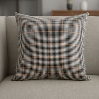 Țesătură din bumbac YARN DYED BRUSHED Check Mike ecru