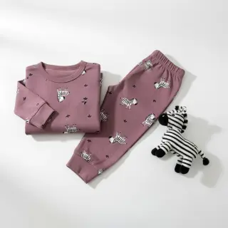 Țesătură din bumbac FLANNEL Zebras mauve
