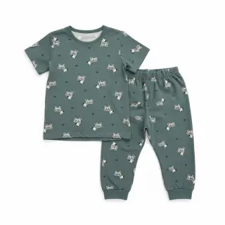 Țesătură din bumbac FLANNEL Zebras green