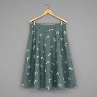 Țesătură din bumbac FLANNEL Zebras green