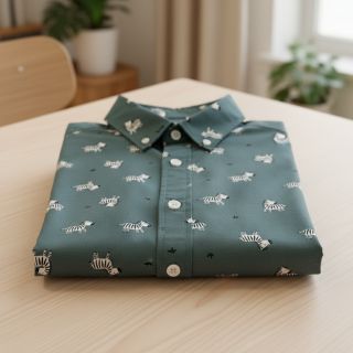 Țesătură din bumbac FLANNEL Zebras green