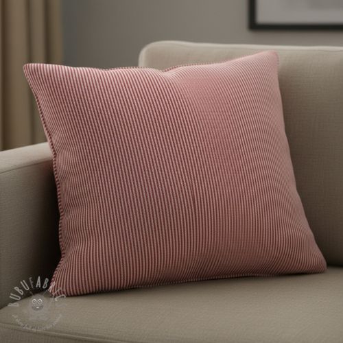 Țesătură decorativă DOBBY Colored stripe cherry