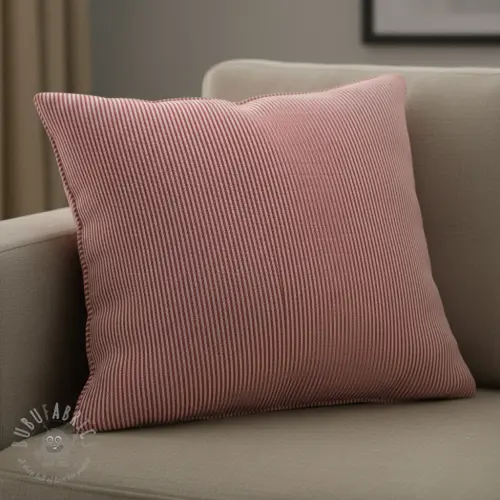 Țesătură decorativă DOBBY Colored stripe cherry