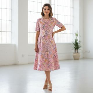 Țesătură din bumbac VOILE Small hayppy flowers digital print