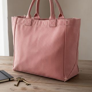 Țesătură decorativă DOBBY Colored stripe poppy red