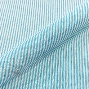 Țesătură decorativă DOBBY Colored stripe turquoise