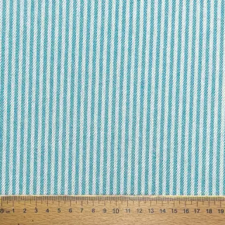 Țesătură decorativă DOBBY Colored stripe turquoise
