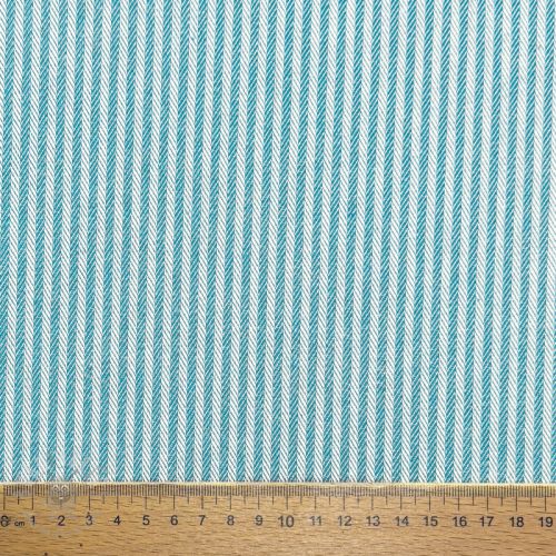 Țesătură decorativă DOBBY Colored stripe turquoise