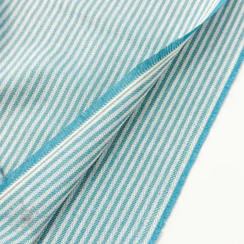 Țesătură decorativă DOBBY Colored stripe turquoise