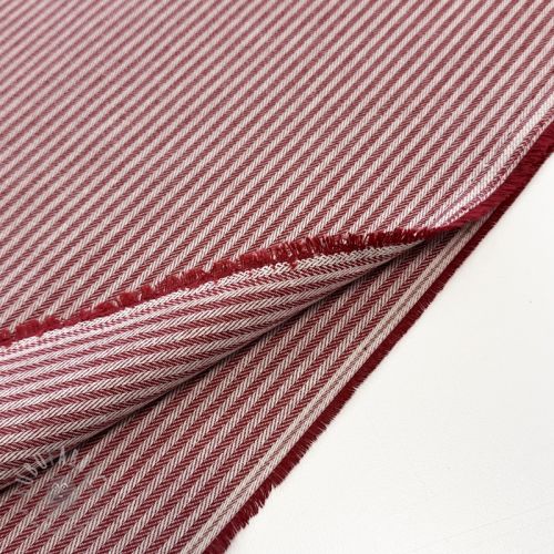 Țesătură decorativă DOBBY Colored stripe burgundy