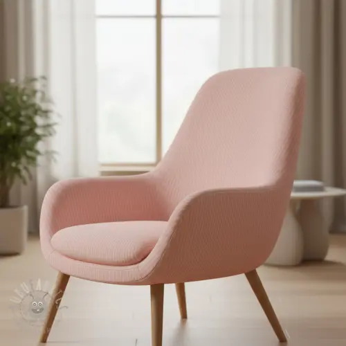 Țesătură decorativă DOBBY Colored stripe light pink