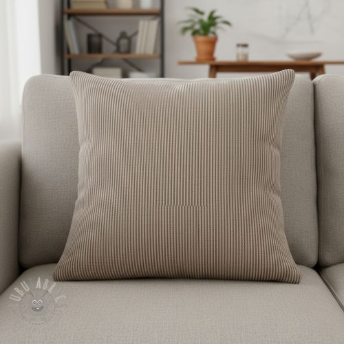 Țesătură decorativă DOBBY Colored stripe coffee