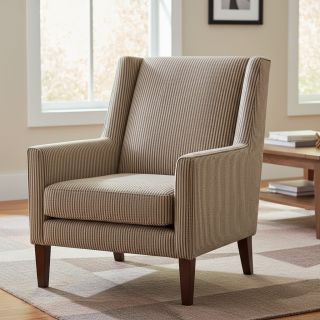 Țesătură decorativă DOBBY Colored stripe coffee