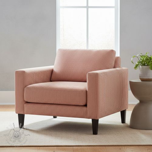 Țesătură decorativă DOBBY Colored stripe dark orange