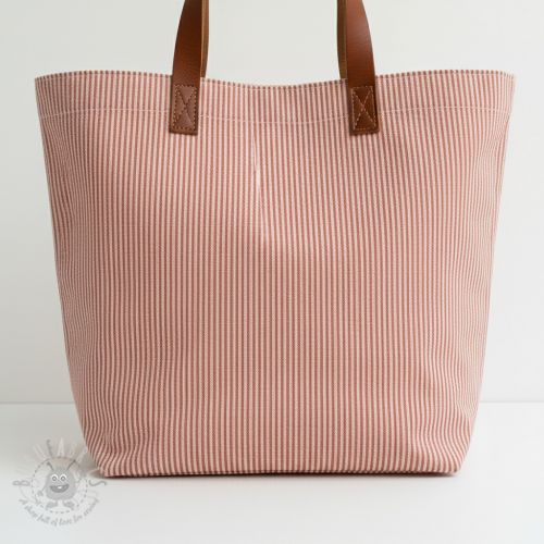 Țesătură decorativă DOBBY Colored stripe dark orange