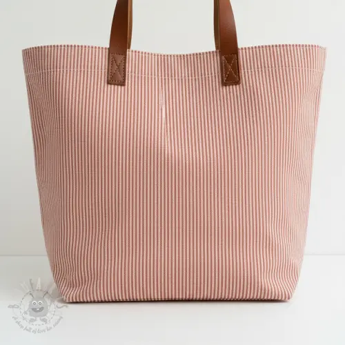 Țesătură decorativă DOBBY Colored stripe dark orange