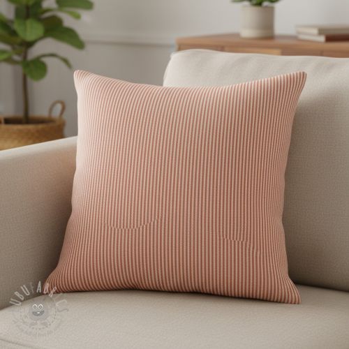 Țesătură decorativă DOBBY Colored stripe dark orange