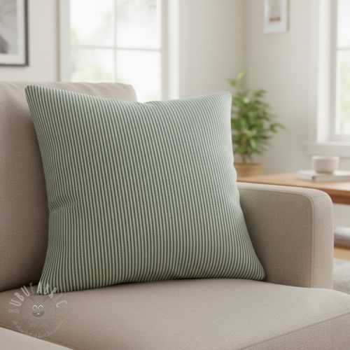 Țesătură decorativă DOBBY Colored stripe bottle green