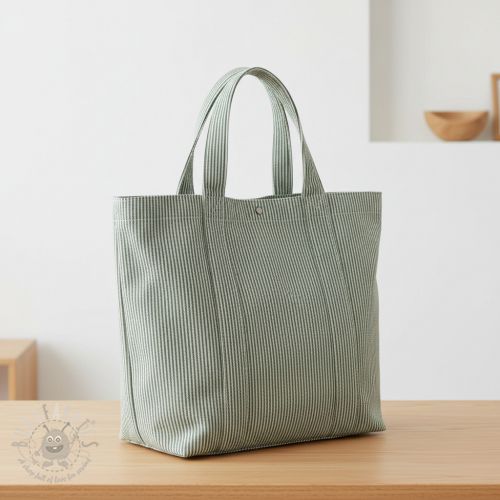 Țesătură decorativă DOBBY Colored stripe bottle green