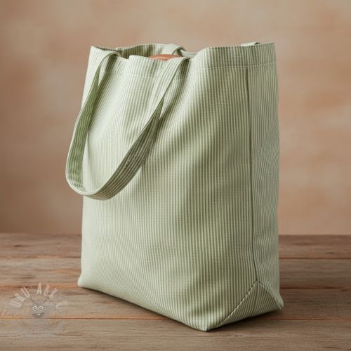 Țesătură decorativă DOBBY Colored stripe light green