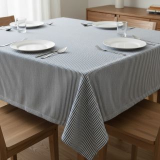 Țesătură decorativă DOBBY Colored stripe blue