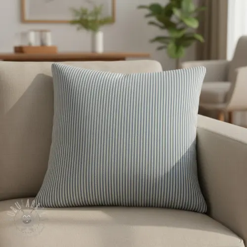 Țesătură decorativă DOBBY Colored stripe blue
