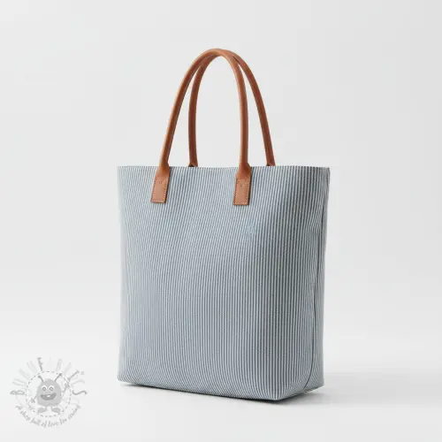 Țesătură decorativă DOBBY Colored stripe blue