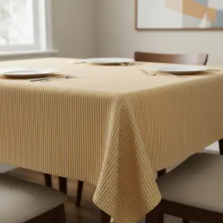 Țesătură decorativă DOBBY Colored stripe ochre