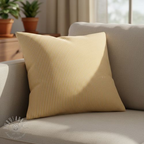 Țesătură decorativă DOBBY Colored stripe ochre