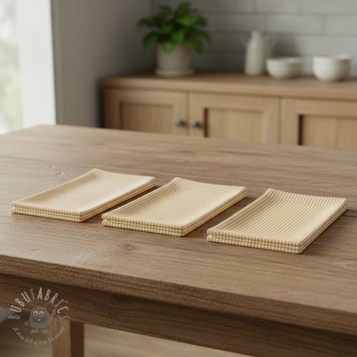 Țesătură decorativă DOBBY Colored stripe ochre