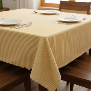 Țesătură decorativă DOBBY Colored stripe warm yellow