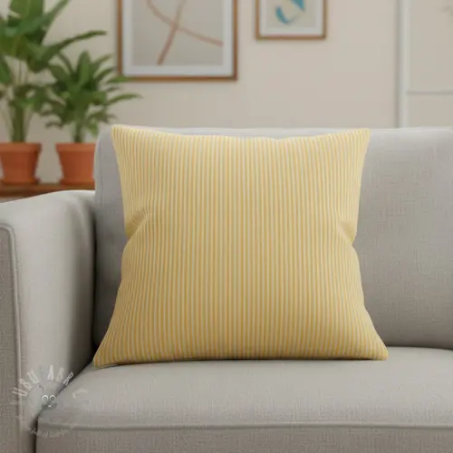 Țesătură decorativă DOBBY Colored stripe warm yellow