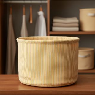 Țesătură decorativă DOBBY Colored stripe warm yellow