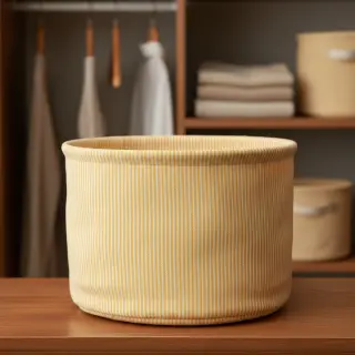Țesătură decorativă DOBBY Colored stripe warm yellow