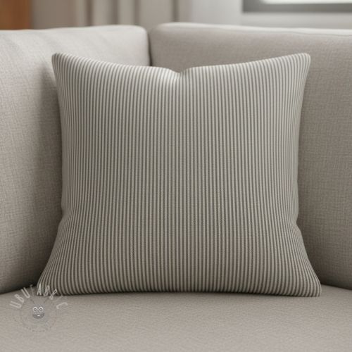 Țesătură decorativă DOBBY Colored stripe graphite