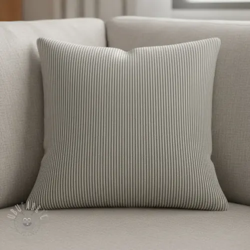 Țesătură decorativă DOBBY Colored stripe graphite