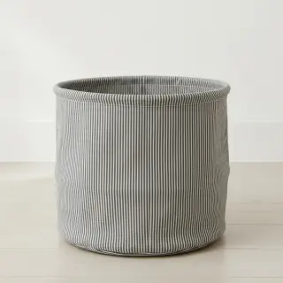 Țesătură decorativă DOBBY Colored stripe graphite
