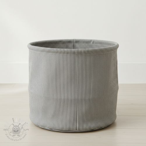 Țesătură decorativă DOBBY Colored stripe graphite