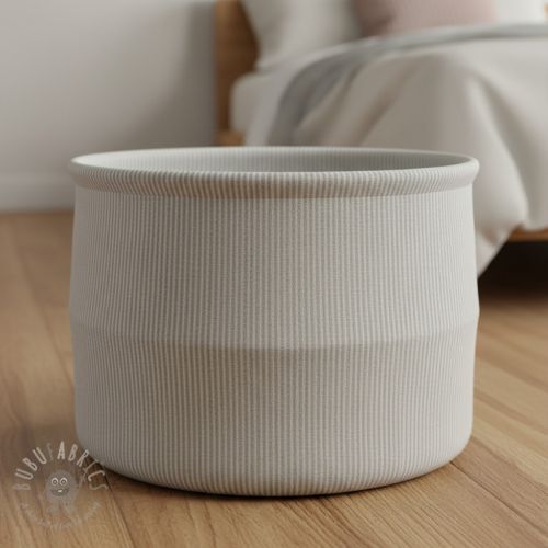 Țesătură decorativă DOBBY Colored stripe light grey