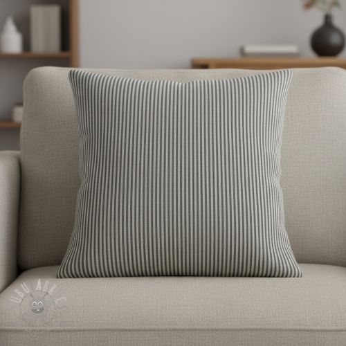 Țesătură decorativă DOBBY Colored stripe black