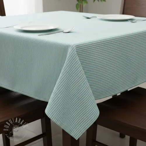 Țesătură decorativă DOBBY Colored stripe mint