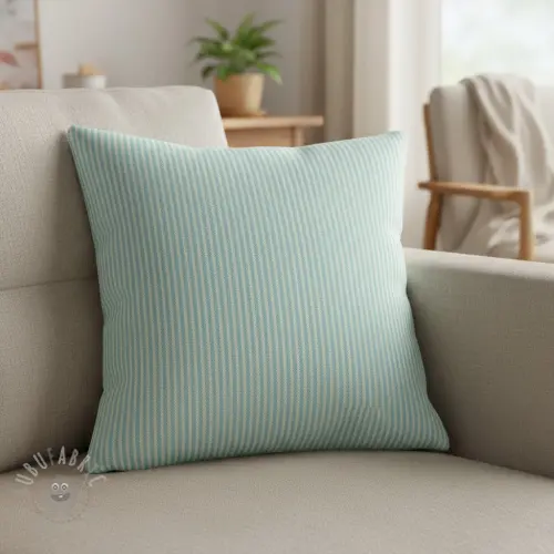 Țesătură decorativă DOBBY Colored stripe mint