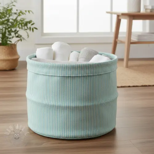 Țesătură decorativă DOBBY Colored stripe mint