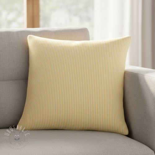 Țesătură decorativă DOBBY Colored stripe pastel yellow