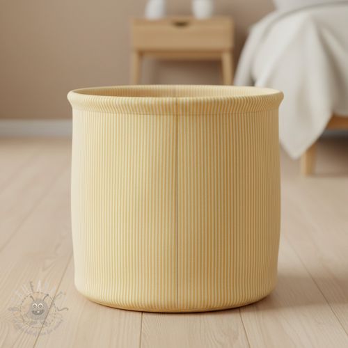 Țesătură decorativă DOBBY Colored stripe pastel yellow