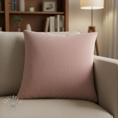 Țesătură decorativă DOBBY Colored stripe burgundy