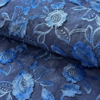 Țesătură din bumbac TIE DYE EMBROIDERY Flora design B