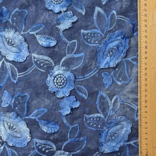 Țesătură din bumbac TIE DYE EMBROIDERY Flora design B