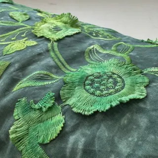 Țesătură din bumbac TIE DYE EMBROIDERY Flora design A