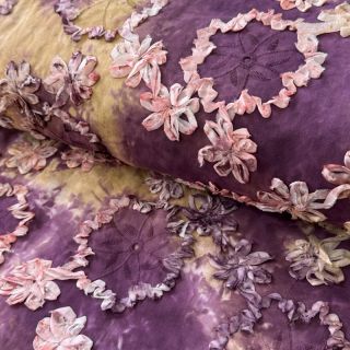 Țesătură din bumbac TIE DYE EMBROIDERY Eva tape design D